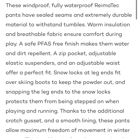 Reima Loikin Snow Pants.
